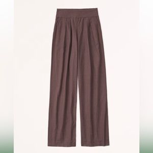 Abercrombie & Fitch Ultra Wide Leg Linen Pant